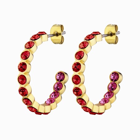 Dyrberg Kern Holly Gold Earrings - Red